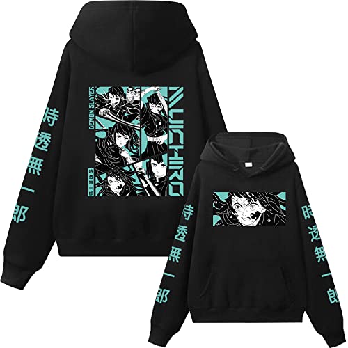 MDEM Muichiro Tokito Dämon Slayer Hashira Hoodie Mode Harajuku Hip Hop Männer Frauen Hoodies Hoodies-style7||XS von MDEM