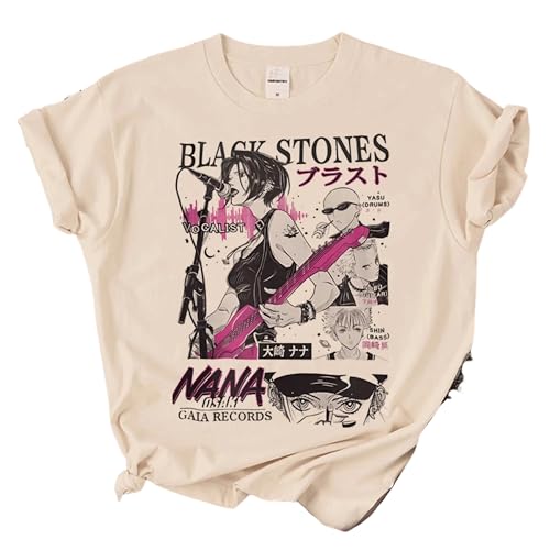 MDEM Nana T-Shirts Damen Sommer Anime Grafik T-Shirt Mädchen Grafik Japanische Designerkleidung-style4||S von MDEM