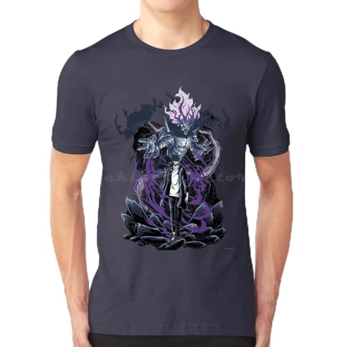 MDEM Shadow Monarch/Sung Jin Woo T Shirt Baumwolle Männer Frauen DIY Druck Solo Leveling Manhwa Solo Leveling Trends Solo Leveling Für-style3||XL von MDEM