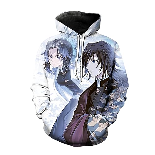 MDEM Trendy Anime Hoodies Demon Slayer Kimetsu No Yaiba 3D-Druck Kapuzenpullover Herren Damen Mode Pullover Hip Hop Hoodie Kleidung-style13||L von MDEM