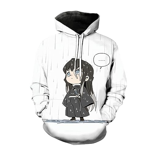 MDEM Trendy Anime Hoodies Demon Slayer Kimetsu No Yaiba 3D-Druck Kapuzenpullover Herren Damen Mode Pullover Hip Hop Hoodie Kleidung-style8||M von MDEM