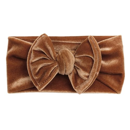 Baby Mädchen Schleifen Stirnbänder Weiche Samt Haarbänder Band Schleife Elastische Haarschmuck Elastische Turban Kopfbedeckung von MDHQ