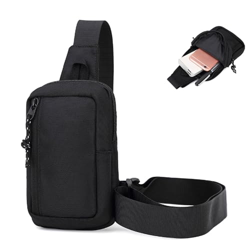 Brusttasche Sling Rucksack Schultertasche, Handy Umhängetasche Herren Klein, Damen Herren Wasserdicht Schultertasche Verstellbarem Herrentaschen Reisetaschen Multipurpose Tagepacks Chest Crossbody Bag von MDJYMYZ