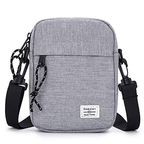 Handy Schultertasche Herren, Herrentasche zum Umhängen Klein, Damen Vertikal Kleine Schultertasche Handytasche Herren Umhängetasche mit Reißverschluss Handtasche Geldbörse Kartenhalter Reisetasche von MDJYMYZ