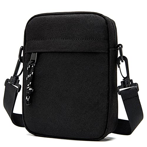 Handy Umhängetasche Herren, Herren Schultertasche Klein Schwarz, Vertikale Herrentasche mit Schulterriemen Handytasche zum Umhängen mit Geldbörse Portemonnaie Handtasche Messenger Bag Brusttasche von MDJYMYZ