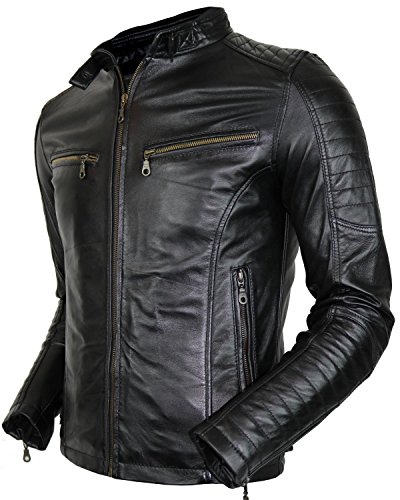 Herren Echt Lederjacke Bikerjacke (M) von MDM