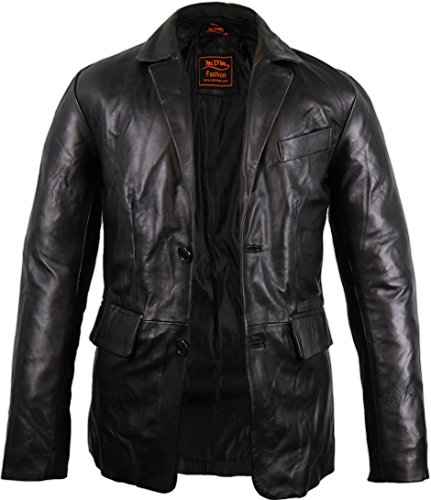 Herren Leder Sakko aus echtem Lammleder/SLIM FIT (M) von MDM