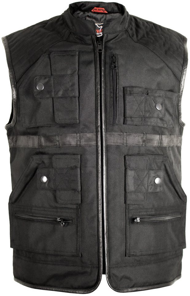 MDM Anglerweste Herren Textil Weste Outdoor Weste MDM9205 Taktische Weste in Schwarz mit Vielen Taschen von MDM