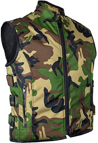 MDM Biker Textilweste Tarn Kutte, Camouflage, Herren, Seitlich verstellbar (Gr. 3XL) von MDM