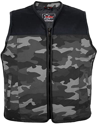 MDM Biker Textilweste in Grau Camouflage (L) von MDM