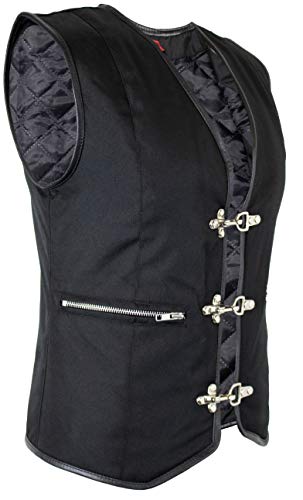 Damen Textil Weste mit Karabinern und Reißverschluss Taschen (S) von MDM