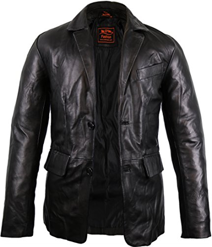 MDM Herren Leder Sakko aus echtem Lammleder/SLIM FIT (XL) von MDM