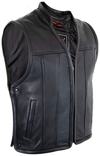 MDM Herren Lederweste aus echtem Rindsleder (Gr. M) von MDM
