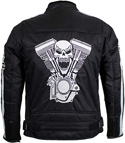 MDM Herren Motorradjacke Motorrad Textil Jacke Biker Schwarz (S) von MDM