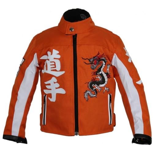 MDM Kinder Motorrad Jacke in orange (L) von MDM