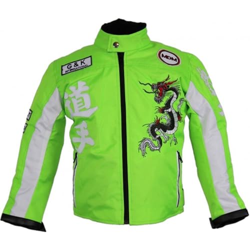 MDM Kinder Motorradjacke in Neon Grün (L) von MDM