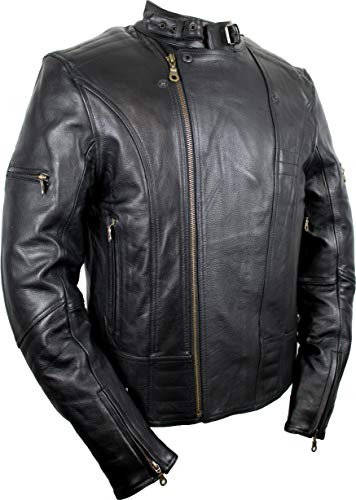 MDM Motorrad Lederjacke, Biker Herren Lederjacke (XL) von MDM