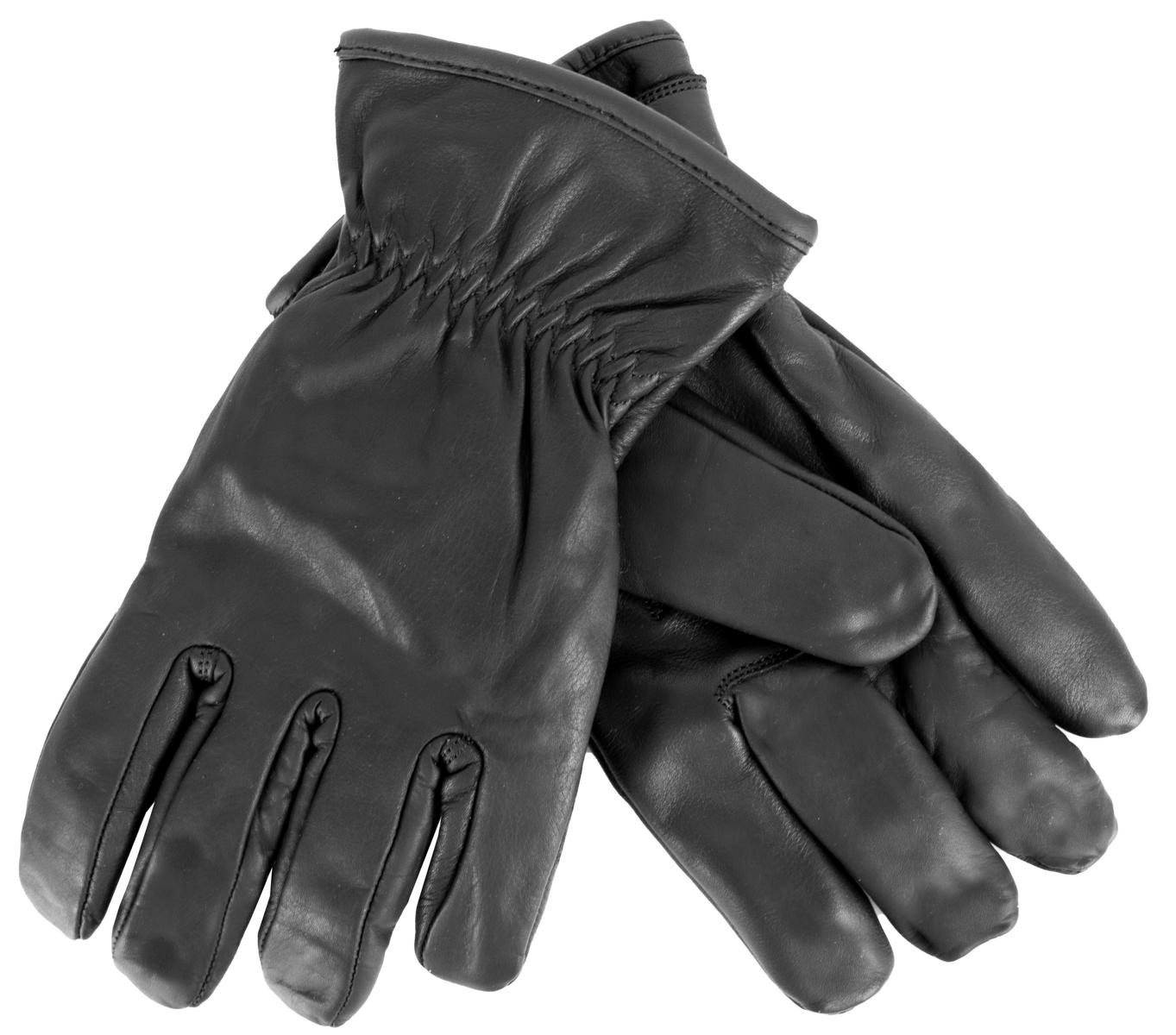 MDM Motorradhandschuhe Biker Motorrad Leder Handschuh Classic MDM H01 Schwarz Aramidfutter, Echtes Leder, Elastischer Handgelenkabschluss von MDM