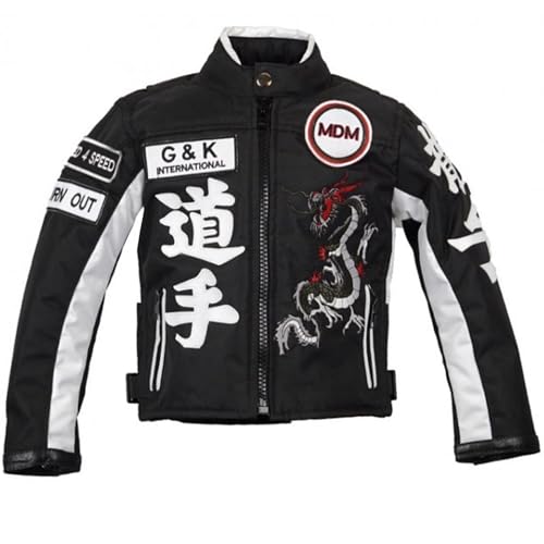 MDM Motorradjacke für Kinder, Bikerjacke, Racing Jacke, (S) von MDM