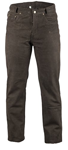 MDM Nubuk Lederhose in braun, Reiterlederhose, Lederjeans (31) von MDM