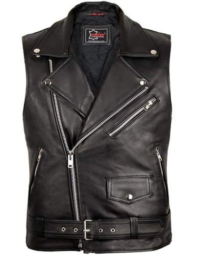 Rocker Weste Lederweste Bikerweste Bike Motorradweste Kutte (M) von MDM