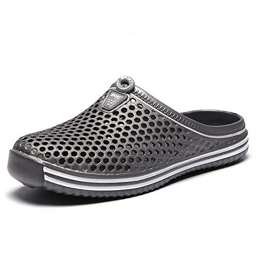 MDPCX Damen Garten Clogs Atmungsaktive Schuhe Badeschuhe Herren Strandschuhe Wasserschuhe Schuhe Hausschuhe Wanderschuhe Grau 41 von MDPCX