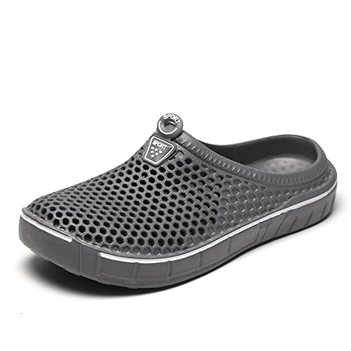 MDPCX Damen Garten Clogs Atmungsaktive Schuhe Badeschuhe Herren Strandschuhe Wasserschuhe Schuhe Hausschuhe Wanderschuhe Grau 43 von MDPCX