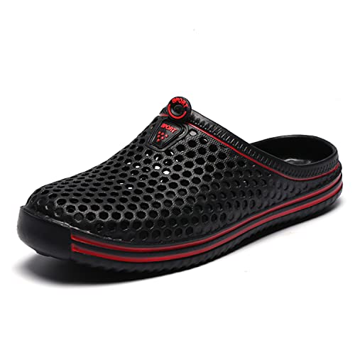 MDPCX Damen Garten Clogs Atmungsaktive Schuhe Badeschuhe Herren Strandschuhe Wasserschuhe Schuhe Hausschuhe Wanderschuhe Schwarz 40 von MDPCX