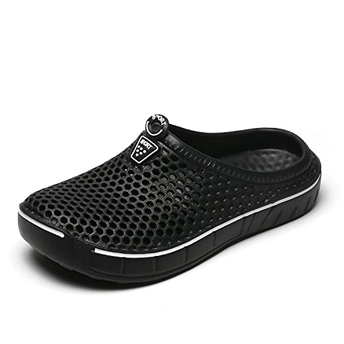 MDPCX Damen Garten Clogs Atmungsaktive Schuhe Badeschuhe Herren Strandschuhe Wasserschuhe Schuhe Hausschuhe Wanderschuhe Schwarz 44 von MDPCX