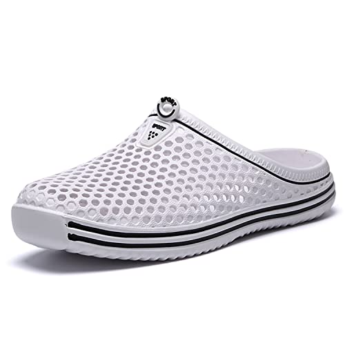MDPCX Damen Garten Clogs Atmungsaktive Schuhe Badeschuhe Herren Strandschuhe Wasserschuhe Schuhe Hausschuhe Wanderschuhe Weiß 42 von MDPCX