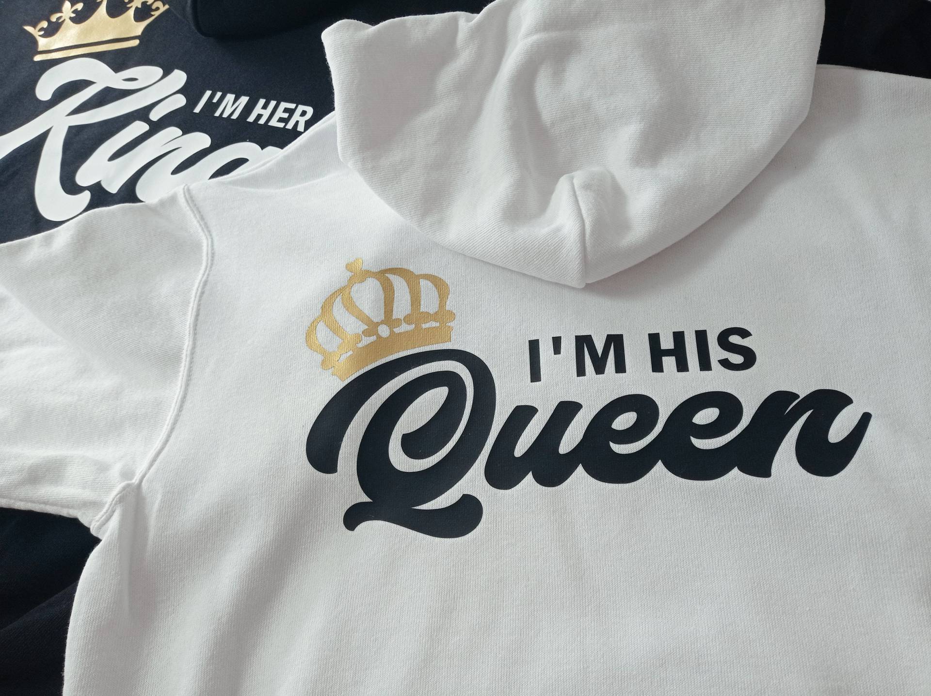 King & Queen Hoodie | Partner Geschenk Für Ihn Sie Partnerlook Hoodie|Valentinsgeschenk von MDesignOnlineShop