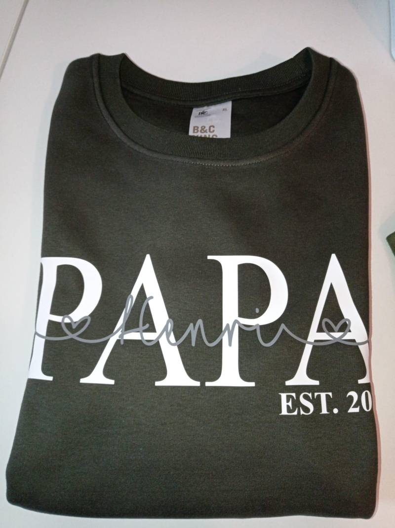 Papa Pullover Personalisiert Mit Kindername von MDesignOnlineShop