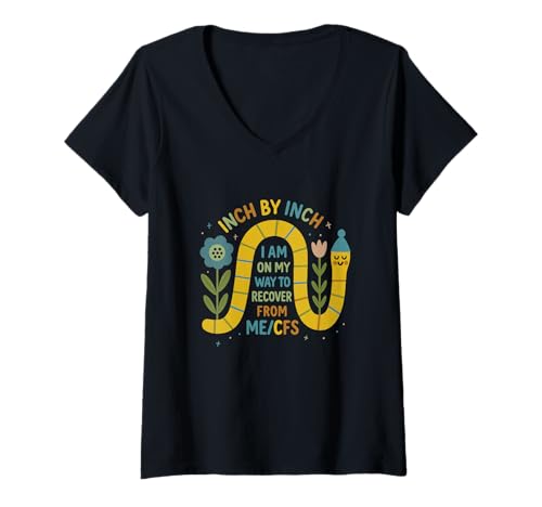 Damen Chronische Müdigkeit – auf Meinem Weg, Sich von Mir zu erholen/CFS T-Shirt mit V-Ausschnitt Damen Chronische Müdigkeit – auf Meinem Weg, Sich von Mir zu erholen/CFS T-Shirt mit V-Ausschnitt von ME/CFS Thriver