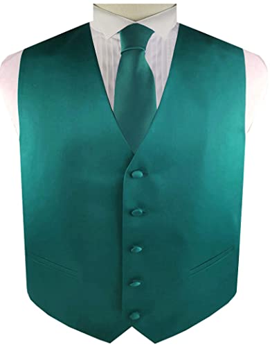 ME&SLEEVE Herren klassisch 4 Teiliger Solid Formal Smoking Anzug Kleid Hochzeit Weste Krawatte Fliege Einstecktuch von ME&SLEEVE