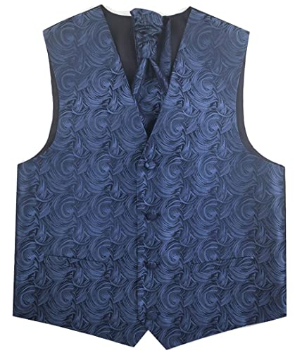 ME&SLEEVE Jungen Smoking Anzug mit V-Ausschnitt Formelle Kleidung Weste + Taschentuch + Fliege (Ascot-Krawatte) für Hochzeitsfeier von ME&SLEEVE