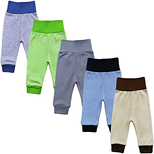 MEA BABY Unisex Baby Baumwolle Pumphose, Schlupfhose 5er Pack (56, Jungen) von MEA BABY