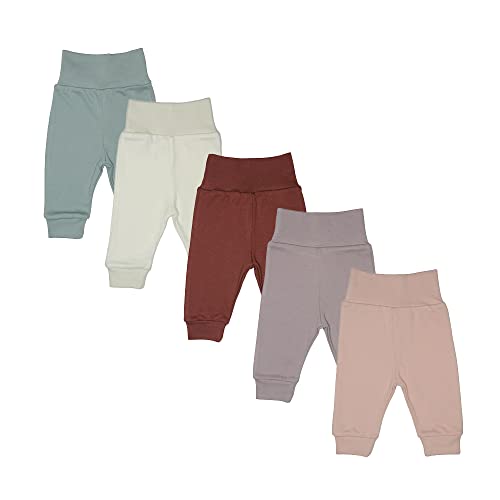 MEA BABY Unisex Baby Hose aus 100% Baumwolle im 5er Pack/Pumphose, Babyhose für Jungen Baby Hose für Mädchen, Schlupfhose (74, Mädchen3) von MEA BABY