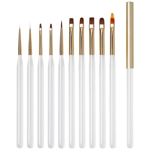 10-teiliges Nagel Kunst Pinsel Set Nagel Malpinsel Nägel Kunst Liner Pinsel Nagel Pinsel Nagel Kunst Werkzeug Für Salons von MEAKTSMI