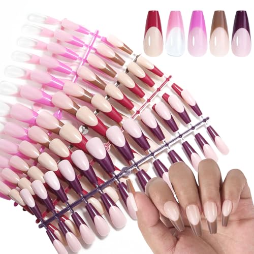 120 Stück Mandelförmige Künstliche Nägel Mit Französischer Spitze Vollständige Abdeckungen Zum Aufkleben Auf Die Nägel Tragbares Pressen Auf Den Nägeln Für Frauen Und Mädchen von MEAKTSMI