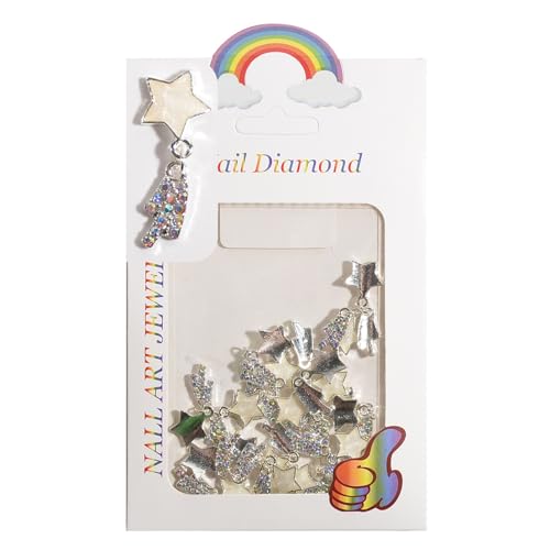 20 Stück Stern Nagel Strasssteine Stern Nagel Anhänger Pentagramme Nagel Kunst Dekorationen Nagel Edelsteine Geschenke Für Frauen Und Mädchen von MEAKTSMI