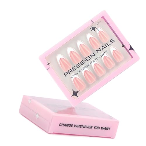 30 Stück Mandel Kunstnägel Zum Aufdrücken Der Nägel Künstliche Nägel Falsche Nägel Kleber Auf Den Nägeln Designs Französische Nägel Tipps Für Damen von MEAKTSMI