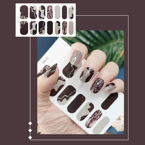 3D Leopard Nagel Aufkleber Aufkleber Kreative Gefälschte Nagel Wraps Tipps Nagel Maniküre Kunst Patches Full Nagellack Aufkleber von MEAKTSMI