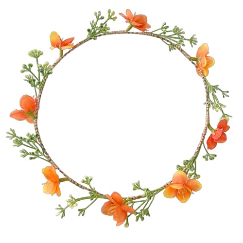 Blumenkranz Elastischer Stirnband Kopfbedeckung Kopfbedeckung Dekore Für Hochzeiten Und Tägliche Verwendung von MEAKTSMI