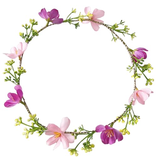 Blumenkranz Elastischer Stirnband Kopfbedeckung Kopfbedeckung Dekore Für Hochzeiten Und Tägliche Verwendung von MEAKTSMI