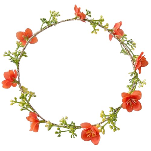 Blumenkranz Elastischer Stirnband Kopfbedeckung Kopfbedeckung Dekore Für Hochzeiten Und Tägliche Verwendung von MEAKTSMI