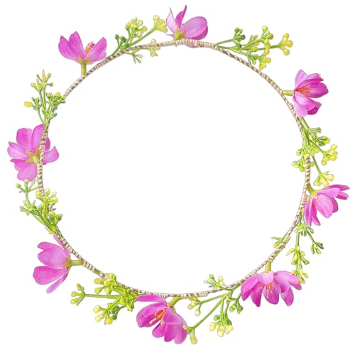 Blumenkranz Elastischer Stirnband Kopfbedeckung Kopfbedeckung Dekore Für Hochzeiten Und Tägliche Verwendung von MEAKTSMI