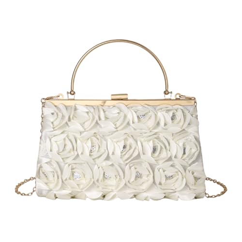 Creative Rose Designs Abendbeutel Handtasche Schulter Crossbody Taschen Mit Kettenriemen Für Braut Oder Abschlussball Event von MEAKTSMI