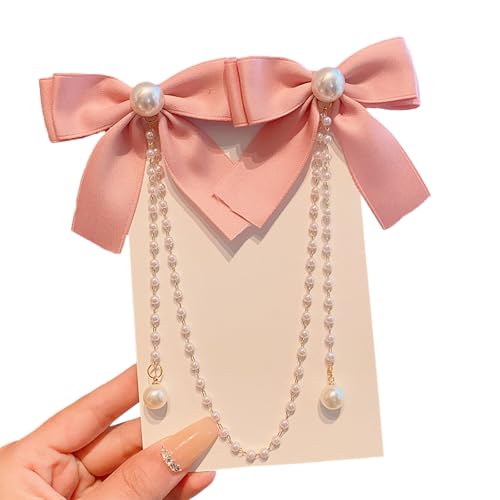 Elegante Doppel Bowknot Haarclip Für Kinder Mit Quasten Perlen Designs Perfekt Für Kleine Mädchen Täglich Kleidung Und Veranstaltung von MEAKTSMI