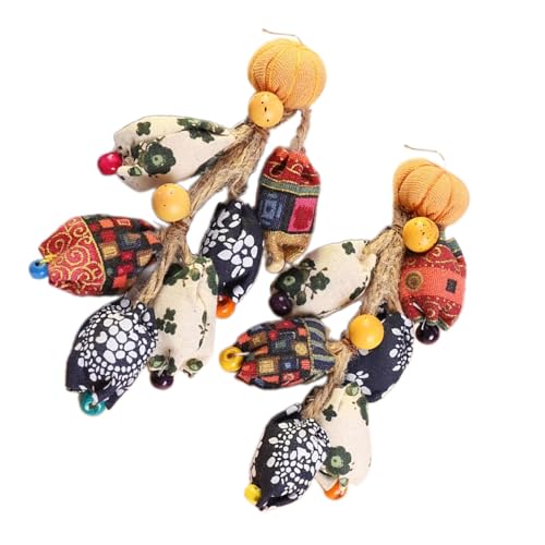MEAKTSMI Handgefertigter Robuster Stoff Kürbisohrringe Mode Accessoire Für Frauen Große Sonnenblumen Dangle Statement Schmuck Schmuck von MEAKTSMI