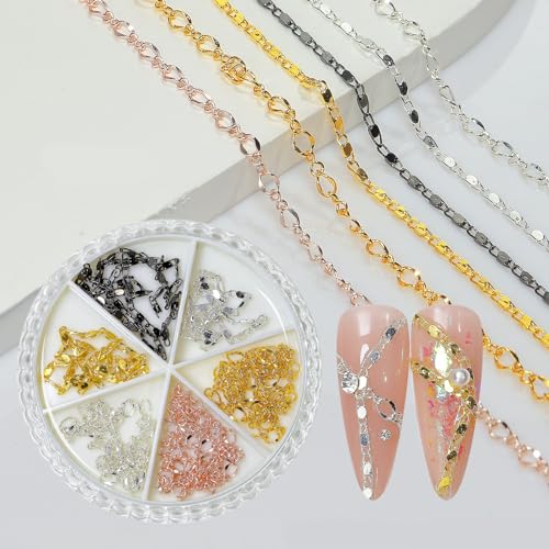 Modische Damen-3D Nagelkunst Kettendekoration Aus Metall Für Mädchen Und Frauen Modische Damen-3D Nagelkunst Kettendekoration Aus Metall Für Mädchen Und Frauen von MEAKTSMI